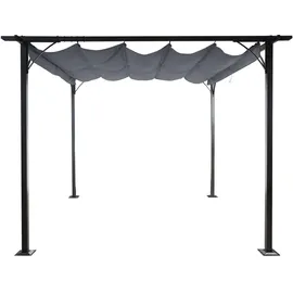 Mendler Pergola Avila 3,50 x 3,50 m inkl. Schiebedach grau