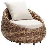 Dehner Geflechtsessel Tulum, ca. B95/H76/T97 cm, braun weiß