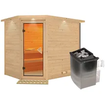 Karibu Tanami inkl. 9 kW Ofen + int. Steuerung + Dachkranz
