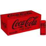 Coca-Cola Zero Sugar - koffeinhaltiges Erfrischungsgetränk mit originalem Coca-Cola Geschmack - null Zucker und ohne Kalorien - in stylischen Dosen (10 x 330 ml)