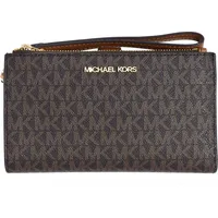 Michael Kors Jet Set Travel Double Zip Geldbörse Damen braun