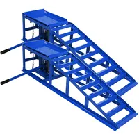 Helo Auffahrrampe hydraulisch höhenverstellbar PKW 2x blau Tragkraft 2t