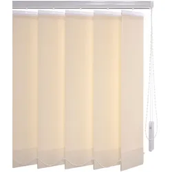 Lamellenvorhang LIEDECO "Vertikalanlage 127 mm" Gr. 4, beige (sand), B:180cm H:180cm, Jalousien