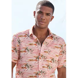 Beachtime Hawaiihemd Regular Fit Rosa / Rot XL
