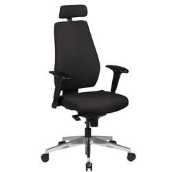 FineBuy Bürostuhl Schwarz Schreibtischstuhl Stoff Drehstuhl Arbeitsstuhl