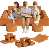 TLGREEN Kindersofa Modulare Kinderspielcouch, Spielsofa für Kinder & Kindersessel, 14-Teilige Modulare