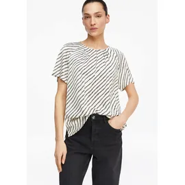 Comma, Satinbluse mit Raffung und All-over-Print - 46