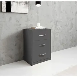 SchlafKONTOR Nachtkommode PEPE grau