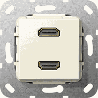 Gira Einsatz HDMITM „High Speed with Ethernet” 2fach Kabelpeitsche