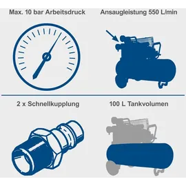 SCHEPPACH HC550TC 100L 10bar 400V 3,00kW
