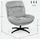 Homcom Relaxsessel Drehbar Chenille 79 x 98 x 91 cm Grau mit Kissen