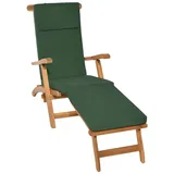 Beautissu Deckchair Auflage 175 x 45 x 5 cm dunkelgrün 1 St.