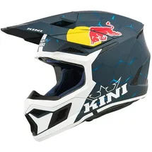 Kini MX3 Red Bull 1.0, Motocrosshelm - Matt Dunkelblau/Weiß/Blau - M
