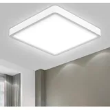 lqwell LQWELL® Deckenleuchte LED Deckenlampe, IP44 Wasserfest Badlampe Quadrat Flach 18W 6000K 1600LM Modern Schlicht Lampe Dünn für Wohnzimmer Badezimmer