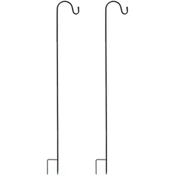 MARELIDA Gartenspieß Gartenstecker für Laternen Leuchten Deko 60-120cm Schäferhaken 2St