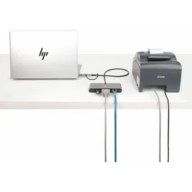 Startech StarTech.com 2-Port USB-C Hub mit Ethernet und RS232 Port,USB-A Adapter, 100W Power Delivery Pass-Through, 5Gbps