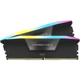 Corsair Vengeance RGB DDR5 RAM 96GB (2x48GB) 6800MHz CL40 Intel XMP iCUE Kompatibler Computerspeicher - Schwarz (CMH96GX5M2B6800C40)