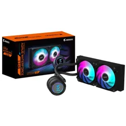 GIGABYTE Gehäuselüfter "AORUS WATERFORCE II 240 AIO Flüssigkeits-CPU-Kühler - 2x120mm ARGB-Lüf", eh13, B:14,40cm H:20,80cm T:37,00cm, Computer-Kühler