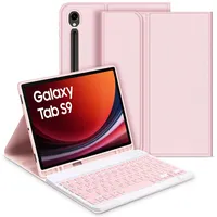 GOOJODOQ für Samsung Galaxy Tab S9 2023 Tastatur Hülle, QWERTZ Abnehmbare Tastatur mit Schutzhülle für Neu Galaxy Tab S9 11 Zoll 2023 (SM-X710/SM-X716B/SM-X718U), Rosa