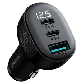 Joyroom KFZ-Adapter 30W 2x USB-C USB-A Schwarz