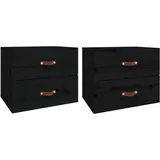 vidaXL Hängenachtschrank 2 Stk. 50 x 36 x 40 cm Schwarz
