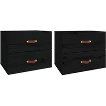 vidaXL Hängenachtschrank 2 Stk. 50 x 36 x 40 cm Schwarz