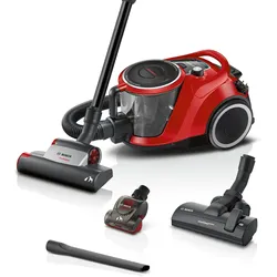 Bodenstaubsauger »Serie 6 ProAnimal BGC41PET, ideal für Tierhaare, Hygiene-Filter«, 750 W, beutellos, 10 Jahre Motorgarantie, für Parkett/Teppich/Fliesen, Turbo-Düse, rot, 33754916-0 tornadorot/schwarz