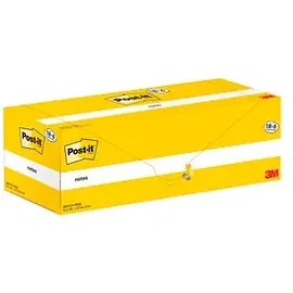 Post-it 18 + 6 GRATIS: Post-it® Haftnotizen gelb, 18 Blöcke + GRATIS 6 Blöcke