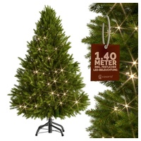 CASARIA Künstlicher Weihnachtsbaum 140cm mit Lichterkette