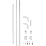 Wenko Duschvorhangstange L-Form 25 mm weiß