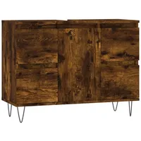 VidaXL Badschrank Räuchereiche 80x33x60 cm Holzwerkstoff