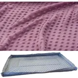 Matte für einen Meerschweinchen- oder Kaninchenkäfig, 120x90, wasserdicht, schmutziges Rosa