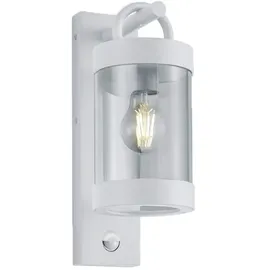 meineWunschleuchte Außenwandlaterne aus Aluminium Weiß Höhe 33cm