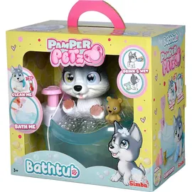 Simba Pamper Petz Husky mit Badewanne und Zubehör