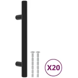 vidaXL Möbelgriffe 20 Stk. Schwarz 96 Mm Edelstahl Vidaxl