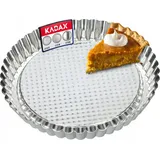 Kadax Tarteform, Tartelette Förmchen aus verzinkten und Antihaftschicht Blech, Quicheform in 3 Größe