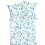 KAEPPEL Island Floral Blau 155 x 220 cm + 80 x 80 cm