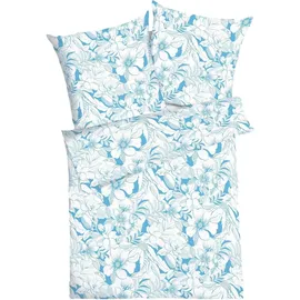 KAEPPEL Island Floral Blau 155 x 220 cm + 80 x 80 cm