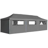 vidaXL Faltpavillon 8,7 x 3,15 m inkl. 8 Seitenteile Anthrazit