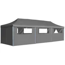 vidaXL Faltpavillon 8,7 x 3,15 m inkl. 8 Seitenteile Anthrazit
