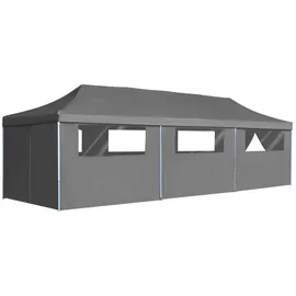 vidaXL Faltpavillon 8,7 x 3,15 m inkl. 8 Seitenteile Anthrazit