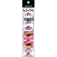 NYX Professional Makeup 2-in-1 Liner & Wimpernkleber, Hohe Haltbarkeit, Wasserfeste Formel, Filzstift-Applikator, Jumbo Lash!, Baddest Black