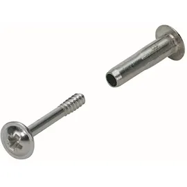 Hettich Verbindungsschraube mit Hülse, M4 36-46 mm, Stahl vernickelt,