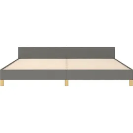 vidaXL Bettgestell 200 x 200 cm Dunkelgrau