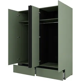 OTTO home Drehtürenschrank Cross 180 x 210 x 59,5 cm Grün