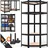 monzana Eckregal MDF 180 x 70 x 40 cm schwarz 5 Holzböden