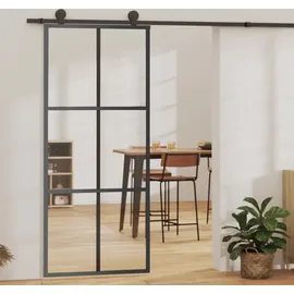 vidaXL Schiebetür rechts 90 x 205 cm schwarz