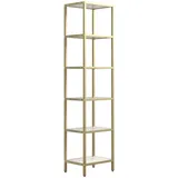 VCM Standvitrine Vinali M 40 x 30 x 165 cm Gold