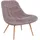 SalesFever Relaxsessel Toulon Samt 76 x 85 x 85,6 cm Rosa mit XXL-Steppung