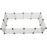 C&C Kennel 145x75 cm Modularer Hundekäfig Schwarz One Size